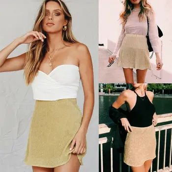 

New Women Girls Fashion Casual Solid Summer Skirts High Waist Short Mini A Line Skirt Party Clubwear