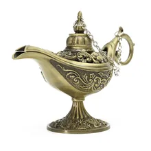 Традиционная выдалбливающая сказочная Волшебная Лампа Алладина светильник чайник Genies лампа Винтаж Ретро-игрушка для домашнего декора украшения