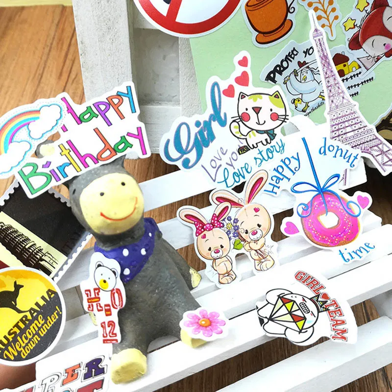 kawaii stationery stickers novelty pvc adhesive stickers cute bullet