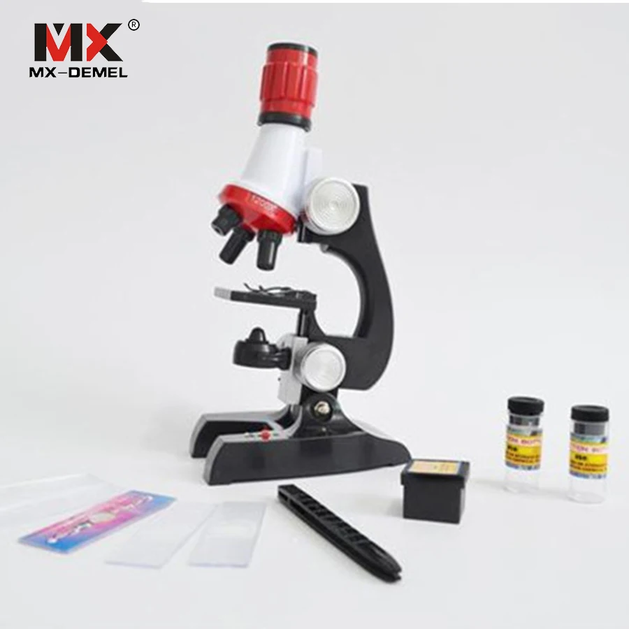 

Microscope Kit Lab LED 100X-1200X Home Educational Toy Gift Biological Microscope For Children Optical Instruments
