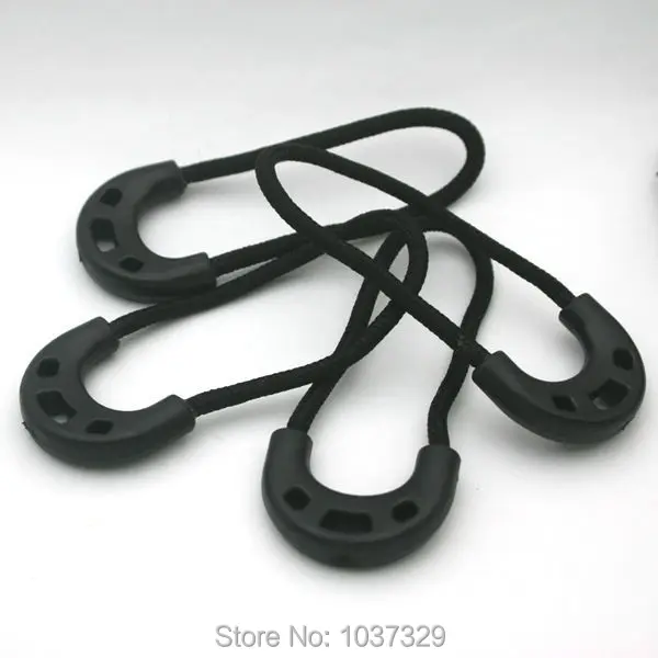 75pcs/lot Slip resistant zipper puller black plastic puller for apparel