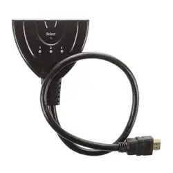 Высокая эффективность HDMI 3-In 1-Out (3 to1) автоматический HDMI переключатель с поддержкой кабеля 1,5 футов 3D