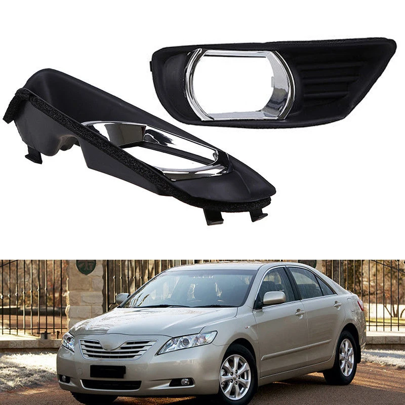 

1 Pair Front Bumper Lower Fog Light Trim Bezel Cover for Toyota Camry 2007 2008 2009 Left & Right Car Auto Fog Light Protector