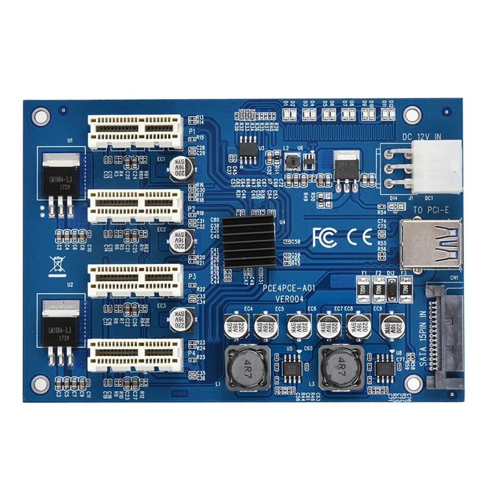 PCI-E 1X to 4X PCIe USB3.0 Converter Extender Adapter Card Expansion Kit For WINDOWS On Sale | Компьютеры и офис
