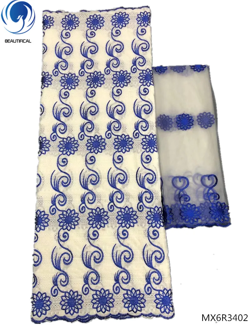 

Beautifical african cotton lace fabric voile lace swiss high quality lace fabric 2019 online shopping latest products MX6R34