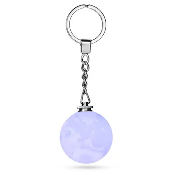 

Colorful 3D Print Moon Lamp Keychain Led Night Light Creative Gift Of PLA Material Promotion Business Gift