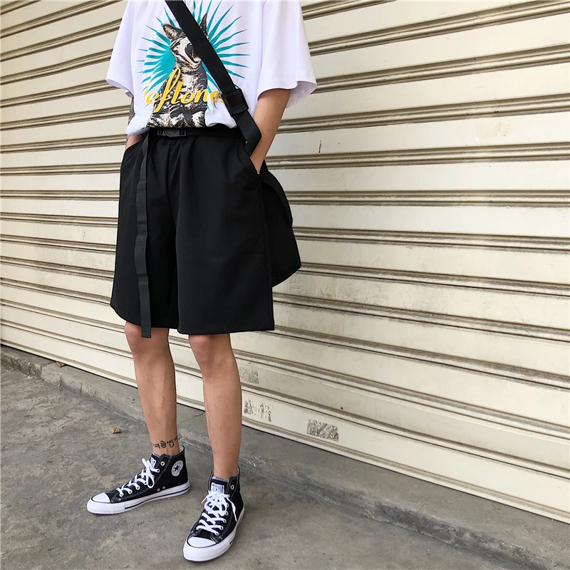 

Men's Shorts 2019 Summer New Breathable Loose Solid Color Hip Hop Handsome Personality Youth Students Casual Men's Clothing