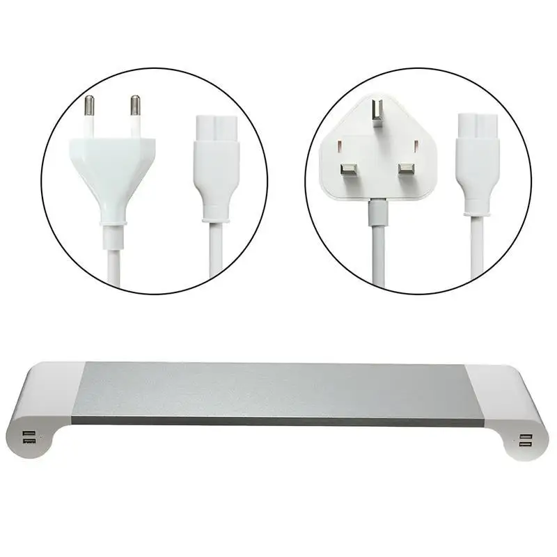 

EastVita Notebook Stand Aluminium Laptop Stand Holder Computer Monitor TV Stand USB Charger Entertainment Center Storage r20