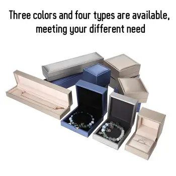 

PU Leather Jewelry Display Storage Box Gift Accessories Packing Case