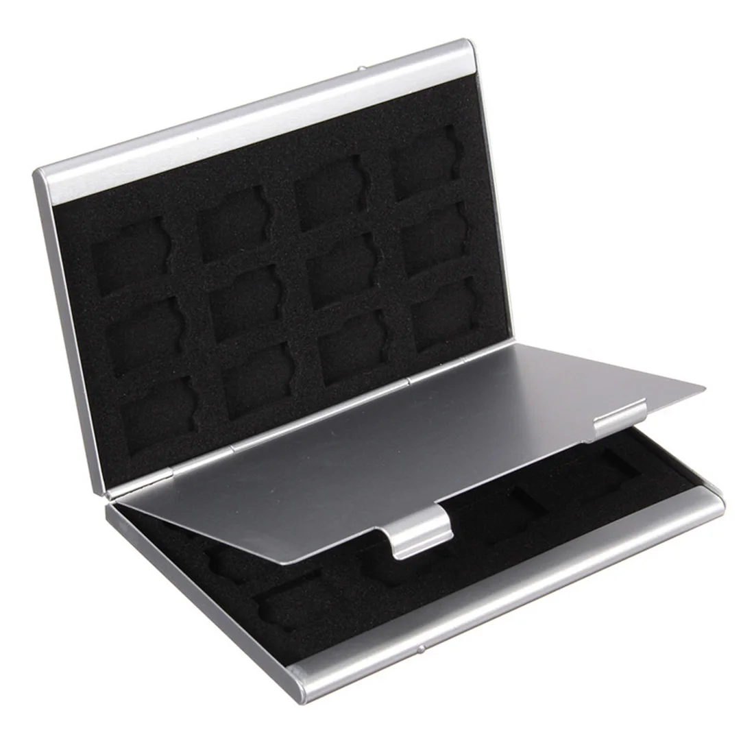 

NOYOKERE New Modern style High Quality Silver Aluminum Memory Card Storage Case Box Holders For Micro Memory SD Card 24TF