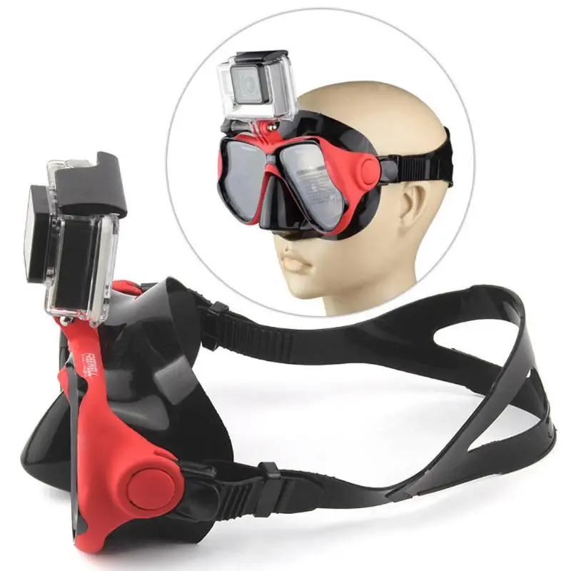 Маска для ныряния с трубкой плавающие очки Gopro Спортивная камера крепление