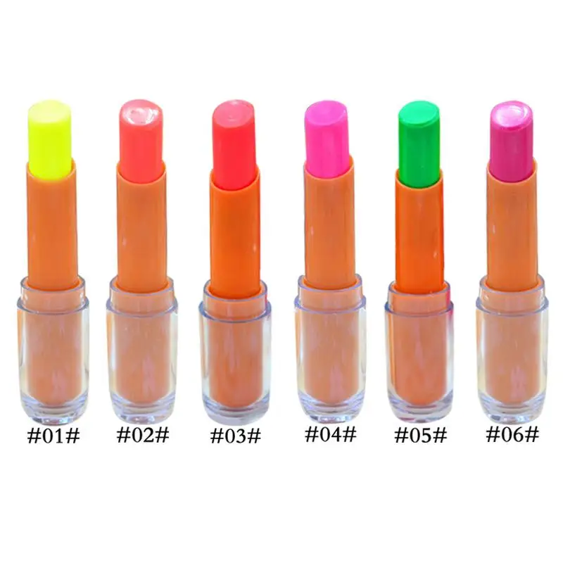 

Luminous Fluorescent Lipstick Colorful Lip Makeup Cosmetics Glowing Lipstick Bar Lip Gloss Long-lasting Moisturizing Makeup