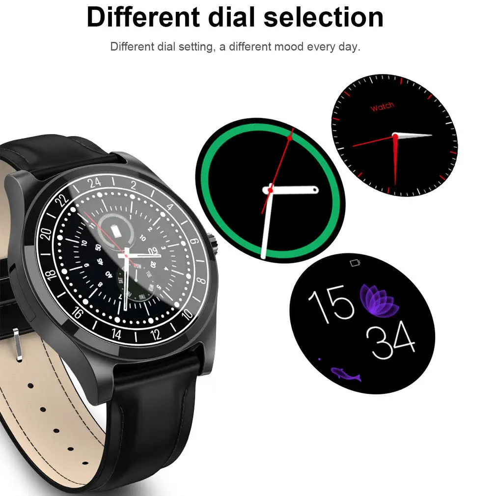 

Bluetooth Smart Business Watch Heart Rate Blood Pressure Monitor For iOS Android