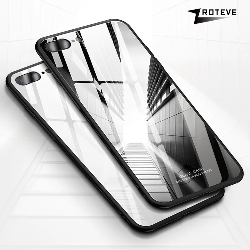 Для iPhone 6 6S Plus чехол ZROTEVE Роскошный для Apple 7 TPU Edge закаленное стекло 8 Plus|cover for iphone|cover