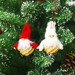 Милая Рождественская соломенная маленькая кукла рождественские украшения Санта-Клаус Рождественская елка кулон Decoracion новогодвечерние