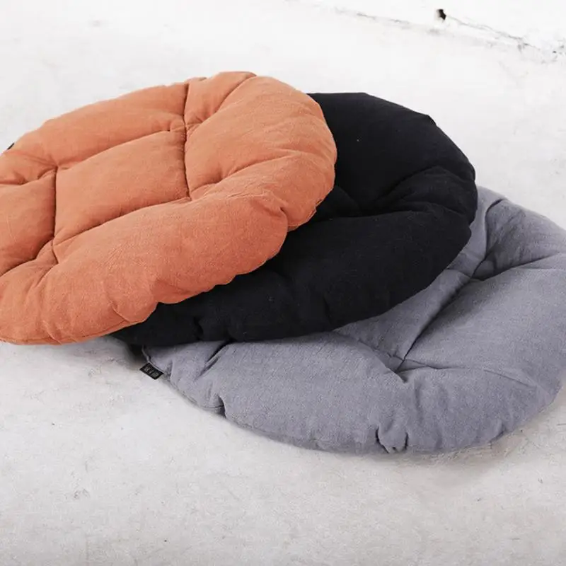 اليابانية نمط 50*50 القطن الكتان وسادة مقعد الشتاء مكتب كرسي طويل الساق الخلفي وسائد للمقعد أريكة وسادة الأرداف مخدة كرسي