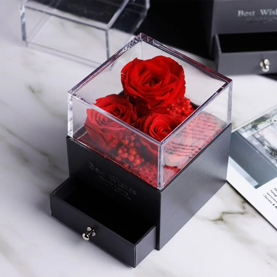 

Medium Beauty and the Beast rose, Rose in glass dome, forever rose, red rose, preserved rose, Belle rose, special romantic gift