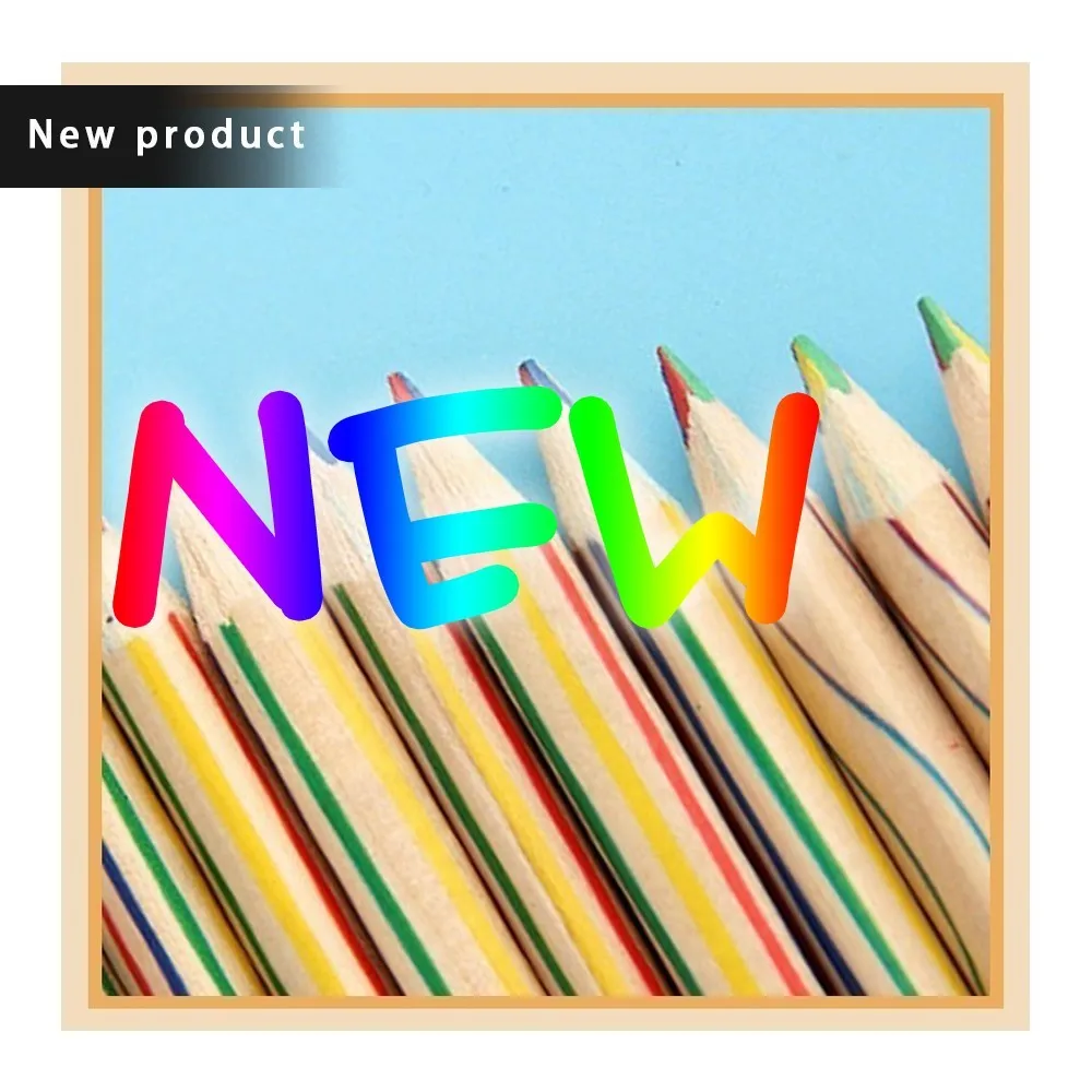 

Hot Sale Practical Colouring pencils 50 creative beautiful painted four-color core triangle core children color pencil
