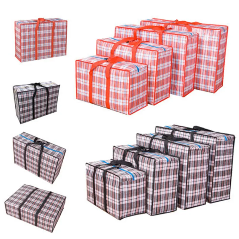 

New Top Quality Strong Reusable Large Jumbo Shopping Laundry Storage Luggage Bag Zip Portable Storage Bag