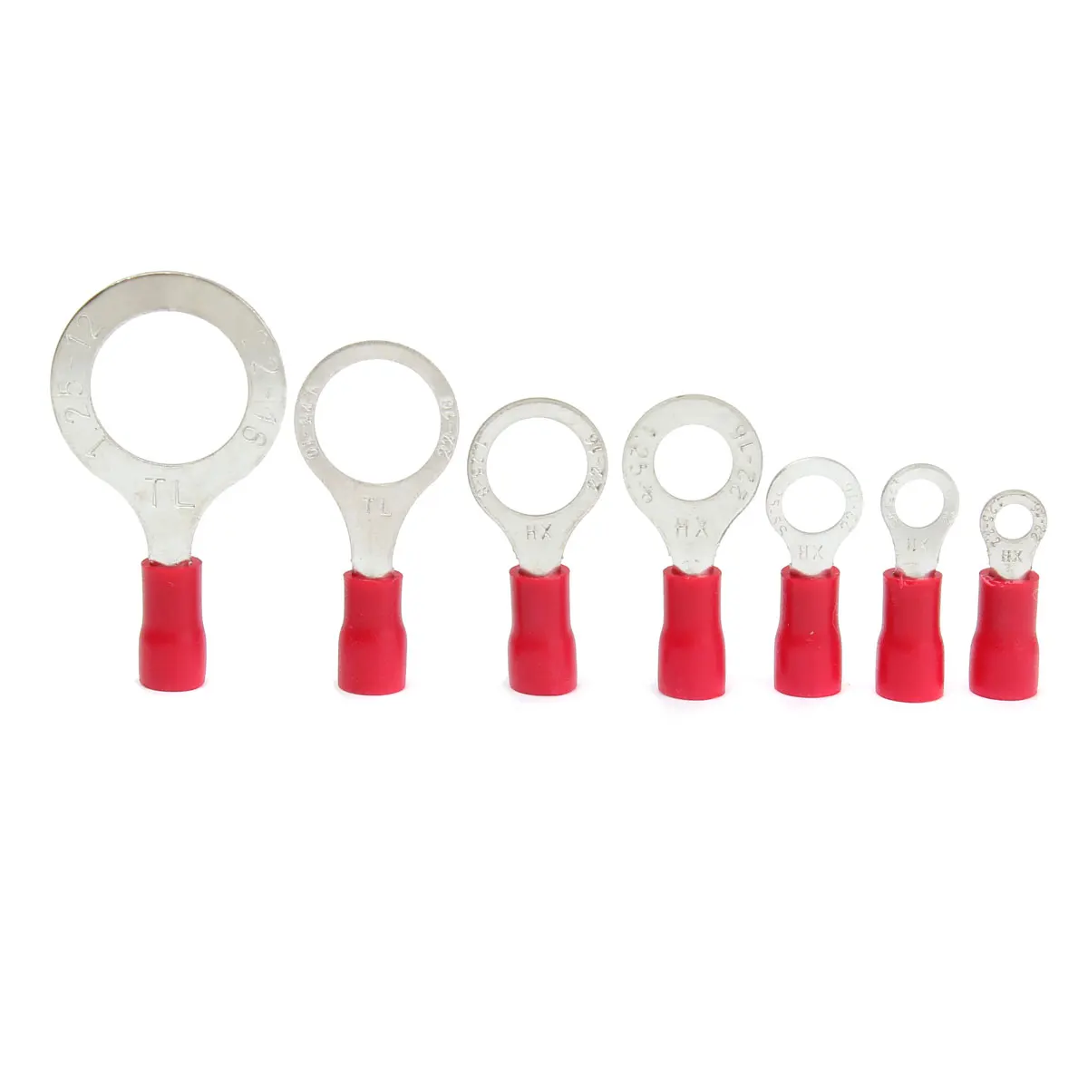 

25Pcs Insulated Ring Terminals Connector Fit 22-16 AWG Electrical Line Cable Connection