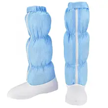 ПВХ Высокие сапоги Нескользящая Анти-статический подошвы беспылевая обувь износостойкая синий