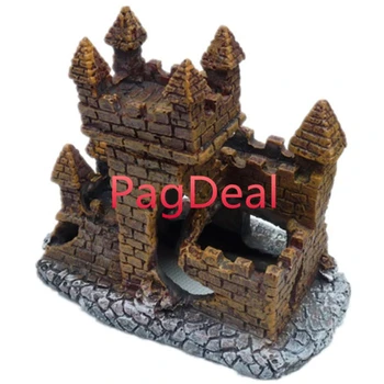 

Aquarium Decoration Lost Castle For Fish Tank Resin Decorative Ornaments Ruin Fort Tower 4.7''*2.7''*3.9" Free Shipping