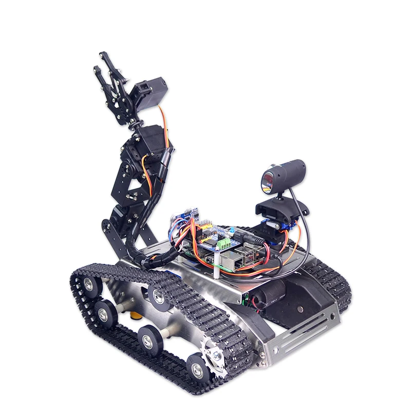  Xiao R WiFi Video Robot Arm Car with Gimbal Camera Pi 3 Built-in bluetooth Wifi Module Science RC T