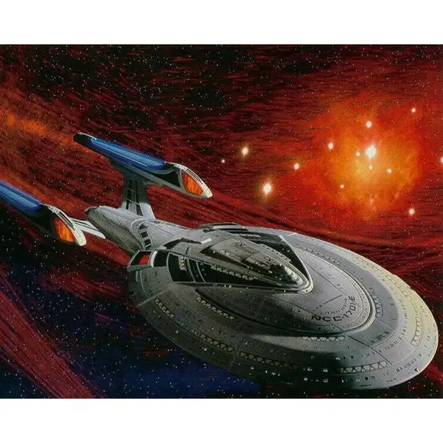 

Full Drill Square Space Spaceship Diamond Painting Kit - DIY Cross Stitch Rhinestone Mosaic