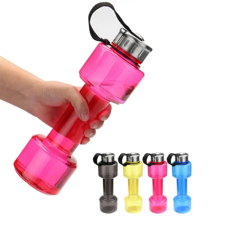 

New Design Portable Gym 750mL Sports Bottle Outdoor Kettle Food Grade PETG Material Cup Innovative Small Dumbbell Bottle