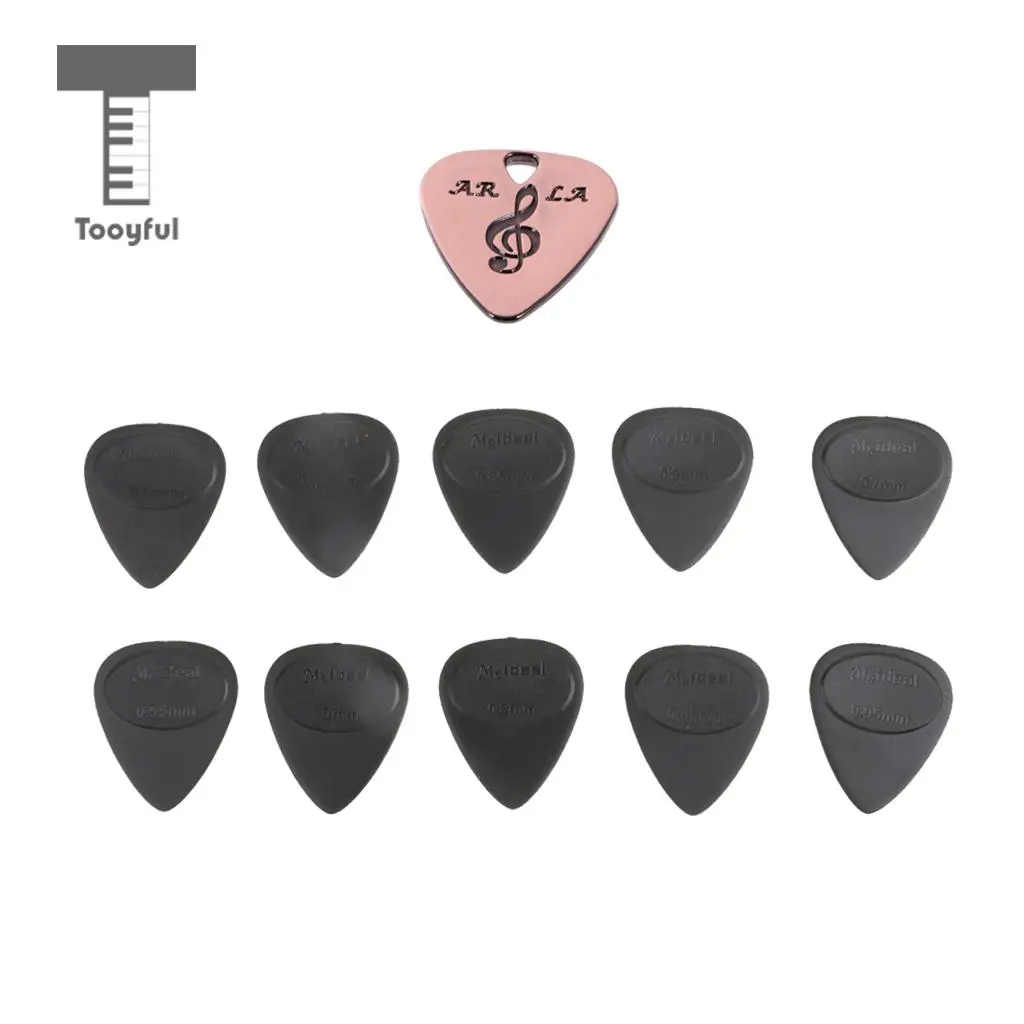 Tooyful Guitar Pick Plectrum Pendant +Box of 10Pcs Non Slip Guitar