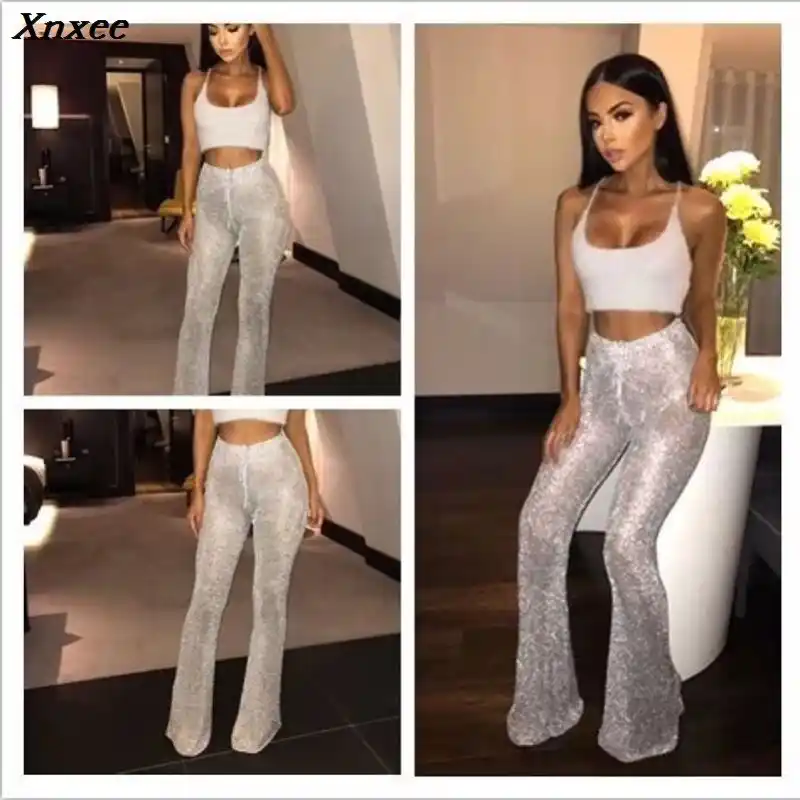 calca transparente com brilho