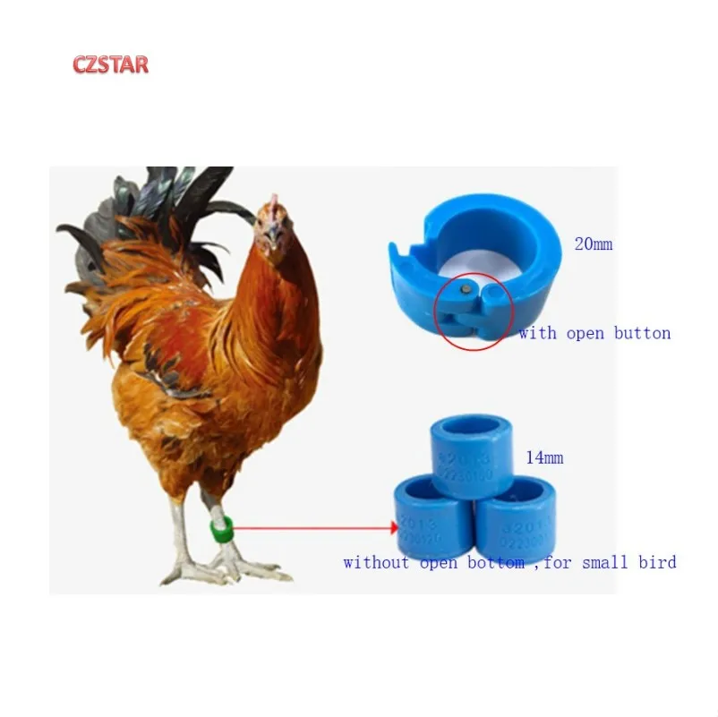 Plastic gen2 uhf голубь кольцо пластиковая птица ноги бирка животных RFID с кольцом для