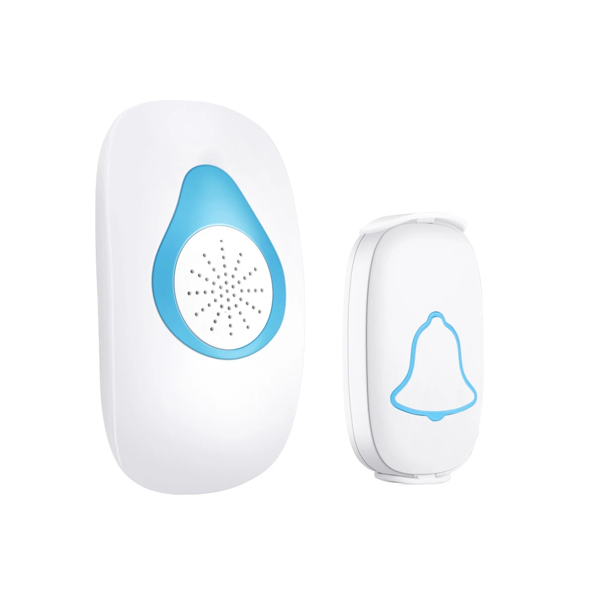 

JABS Waterproof Wireless Home Doorbell Smart Remote 300M Led Light Battery Button Calling Doorbell 36 Chime 4 Volume(Eu Plug)