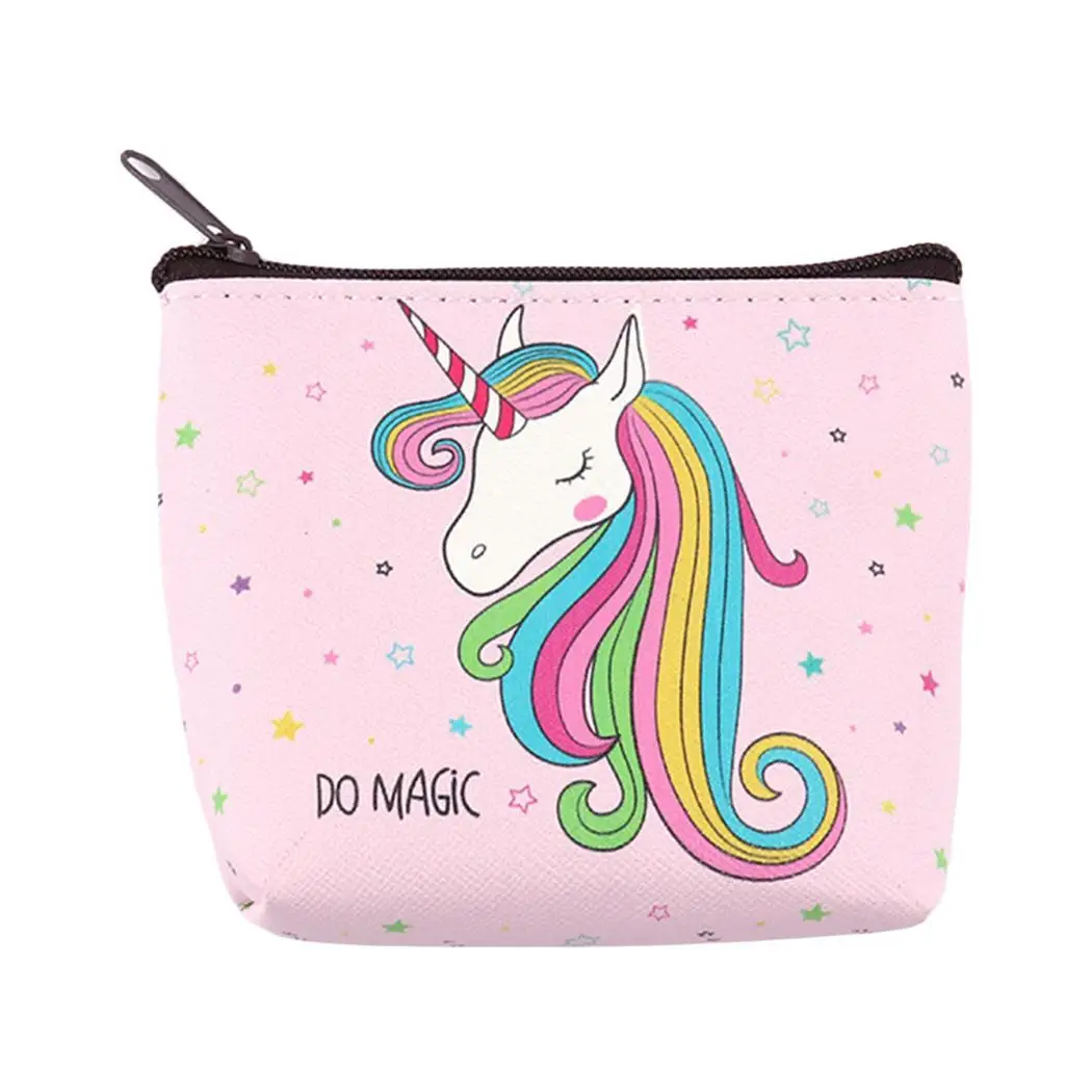 

unicorn Bag Wallets PVC pattern Cash Mini Zip Purse Cute cion Square Coin ID etc Pattern Coin Animal animal Card purse