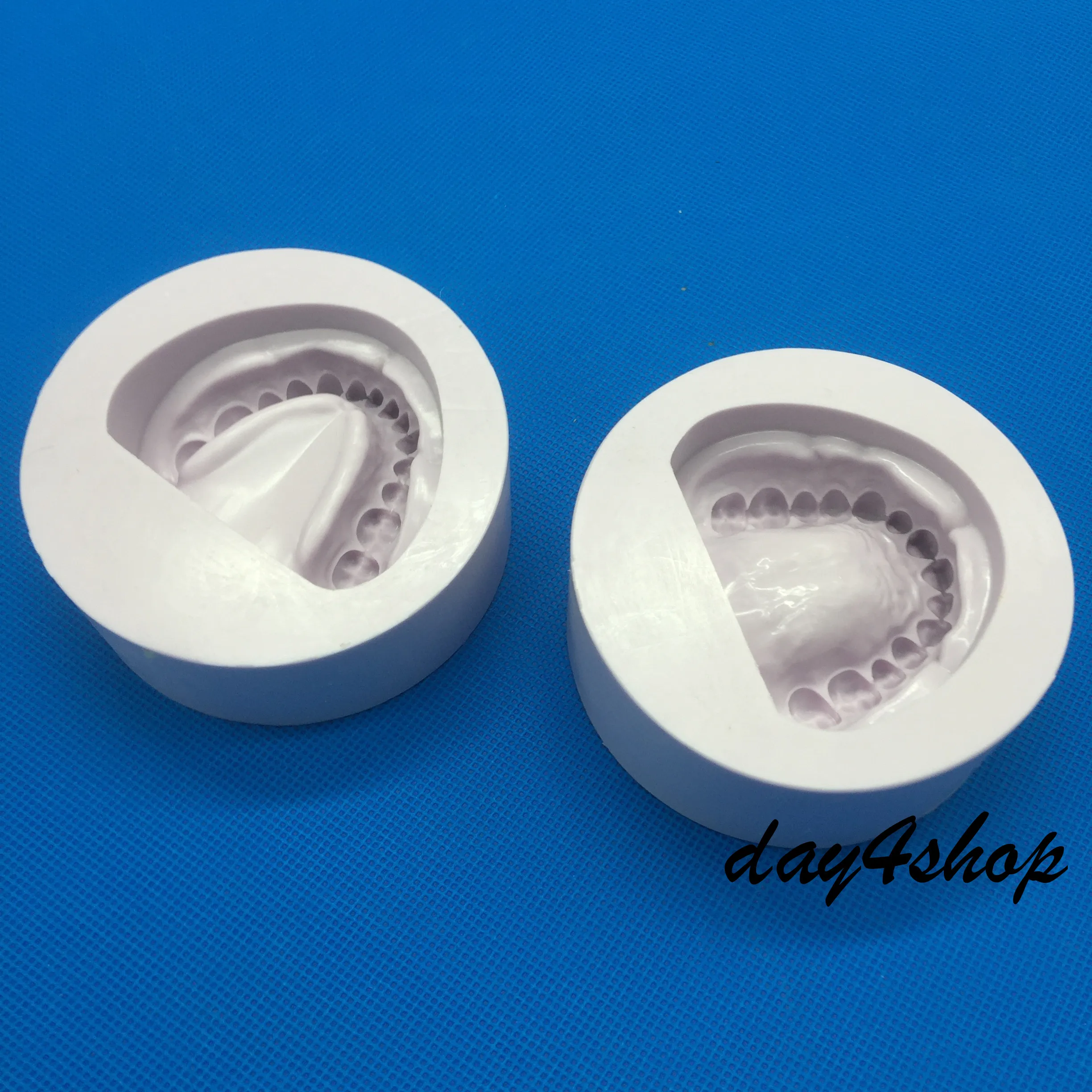 Buy 2pcs Purple silicone Dental Plaster Model Mold
