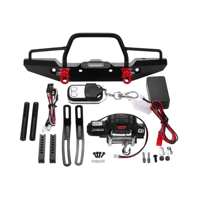 

LED Front Bumper Light Winch Controller Tools Kit Fits For TRAXXAS Trx4 RC Car