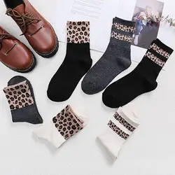 Осень-зима теплая женская обувь с принтом хлопковые носки корейская мода весна чулочно-носочные изделия Винтаж Повседневное в стиле