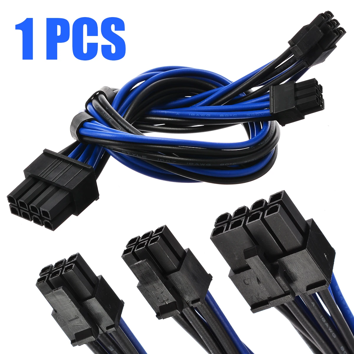18AWG двойной мини 6 контактный штырьковый разъем PCI Express кабель конвертер питания