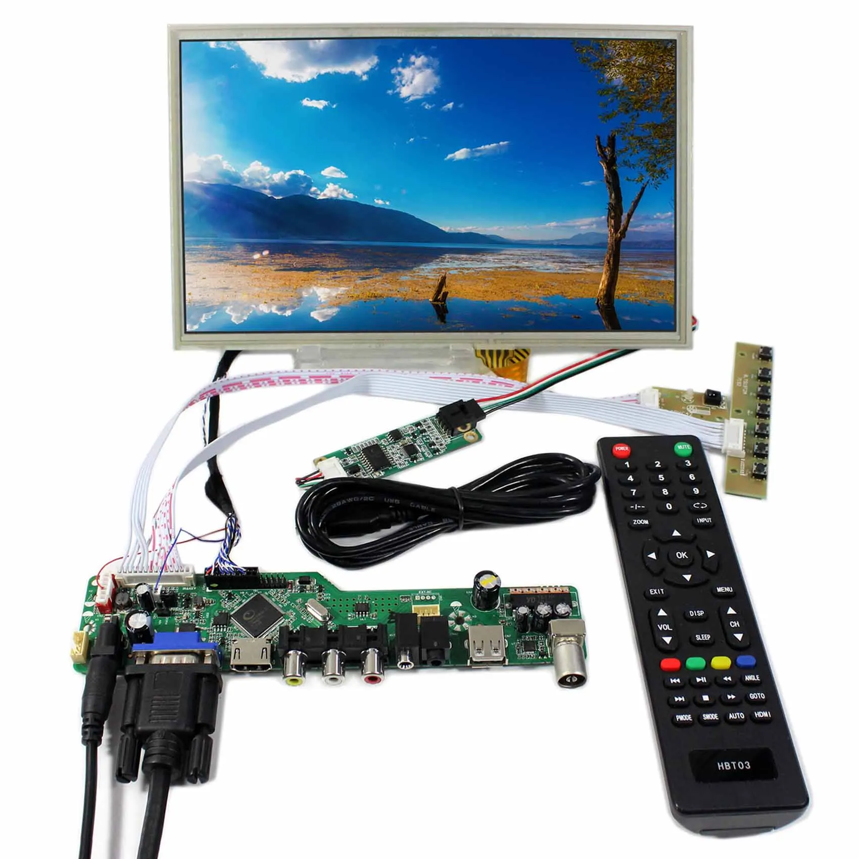 10 2 дюймовый сенсорный экран 1024x600 HSD100IFW1 HD MI VGA CVBS USB RF плата контроллера ЖК