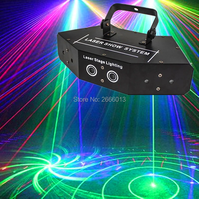

6 Lens Scan Stage Laser Light With Patterns RGB Full Color Six-Eye Beam Laser DMX512 Scan Laser Stage Lighting Laser Show System