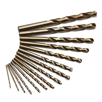 

15pcs Cobalt Drill Bits For Metal Wood Working M35 HSS Steel Straight Shank 1.5-10mm Twist Drill Bit Power Tools Mayitr