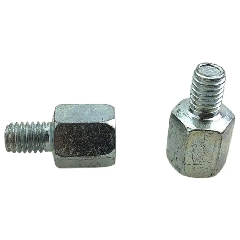 

1 pair motorcycle rearview mirror reverse right threaded silver adapter conversion bolt inside 10mm 8mm Reverse
