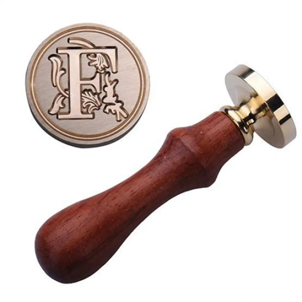 

As Letter A-Z Pattern Crafts Stamp Sealing Practical Wax Seal Wood DIY Picture
