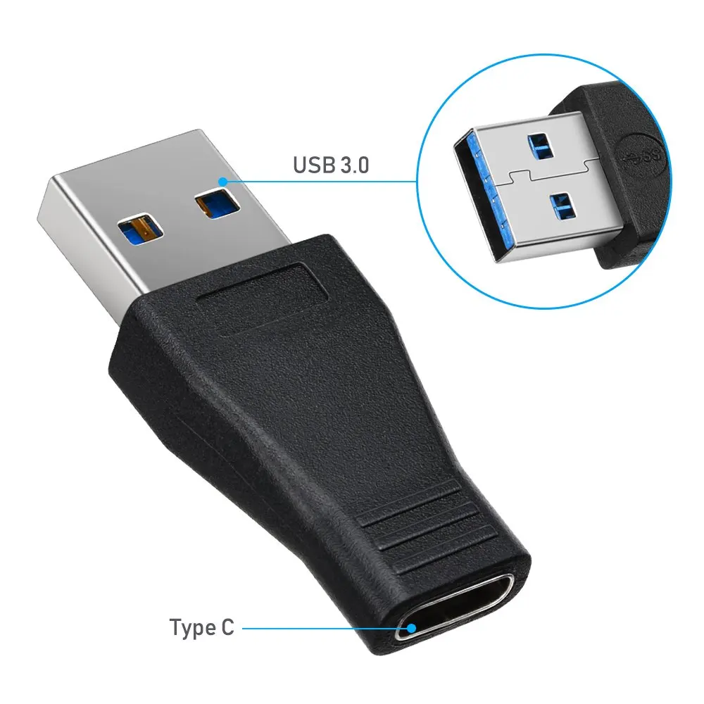 Electop 2 шт USB 3,1 type C адаптер USB 3,0 папа-USB-C Женский адаптер конвертер для Macbook huawei P9 Xiaomi 4C Nexus 5X6 P