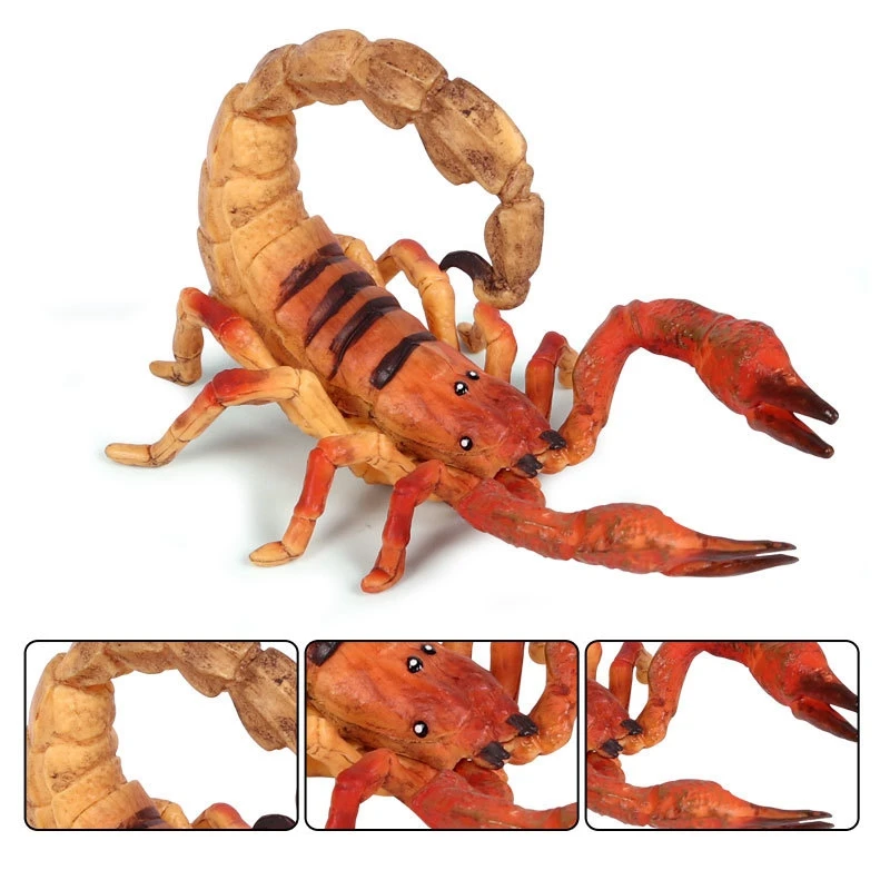 Детские Моделирование диких животных Скорпион насекомых приседания статический цельная модель игрушка