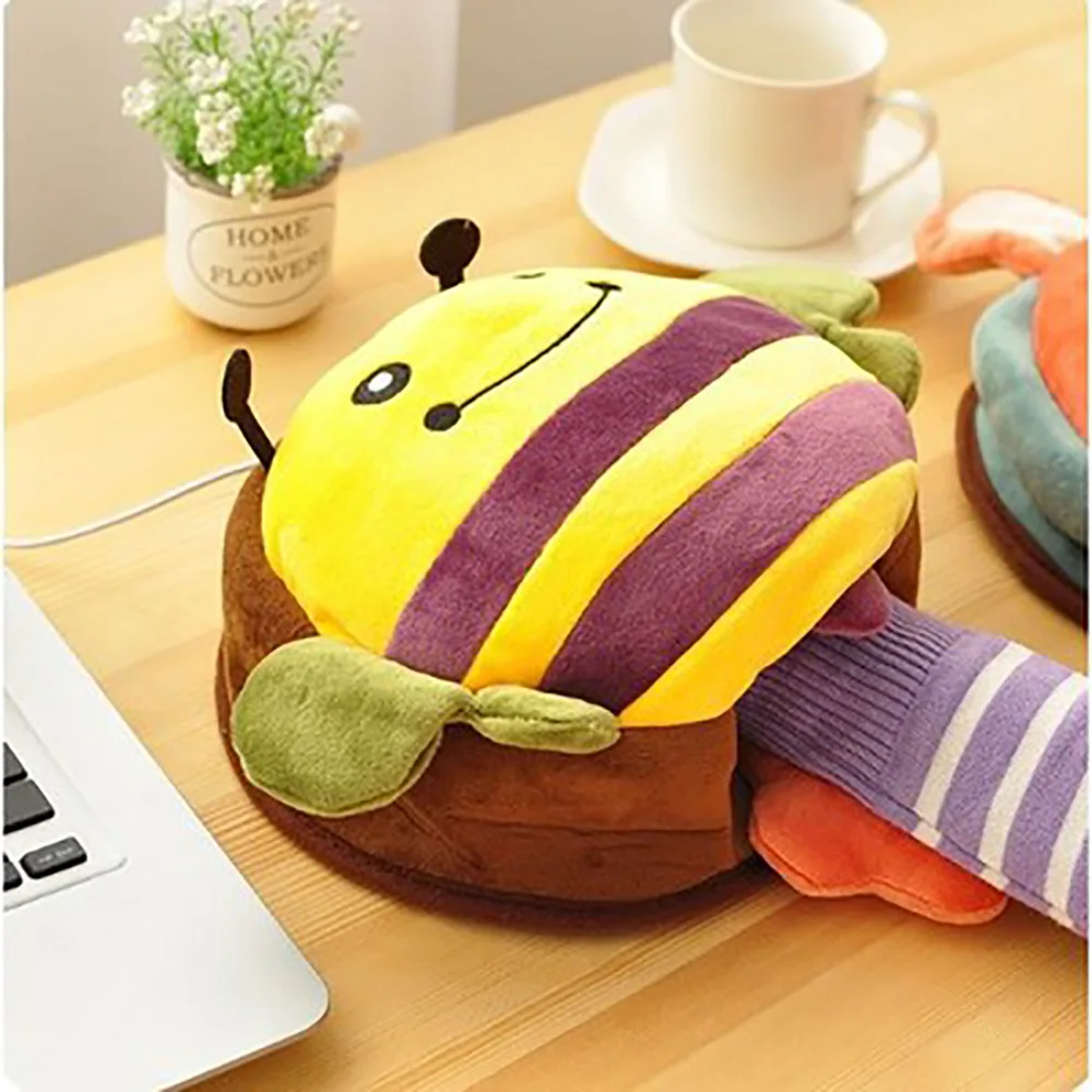 

Winter Warm Mouse Pad USB Port with Wristguard Thick Cartoon Hand Warmer Heated Mouse Mat