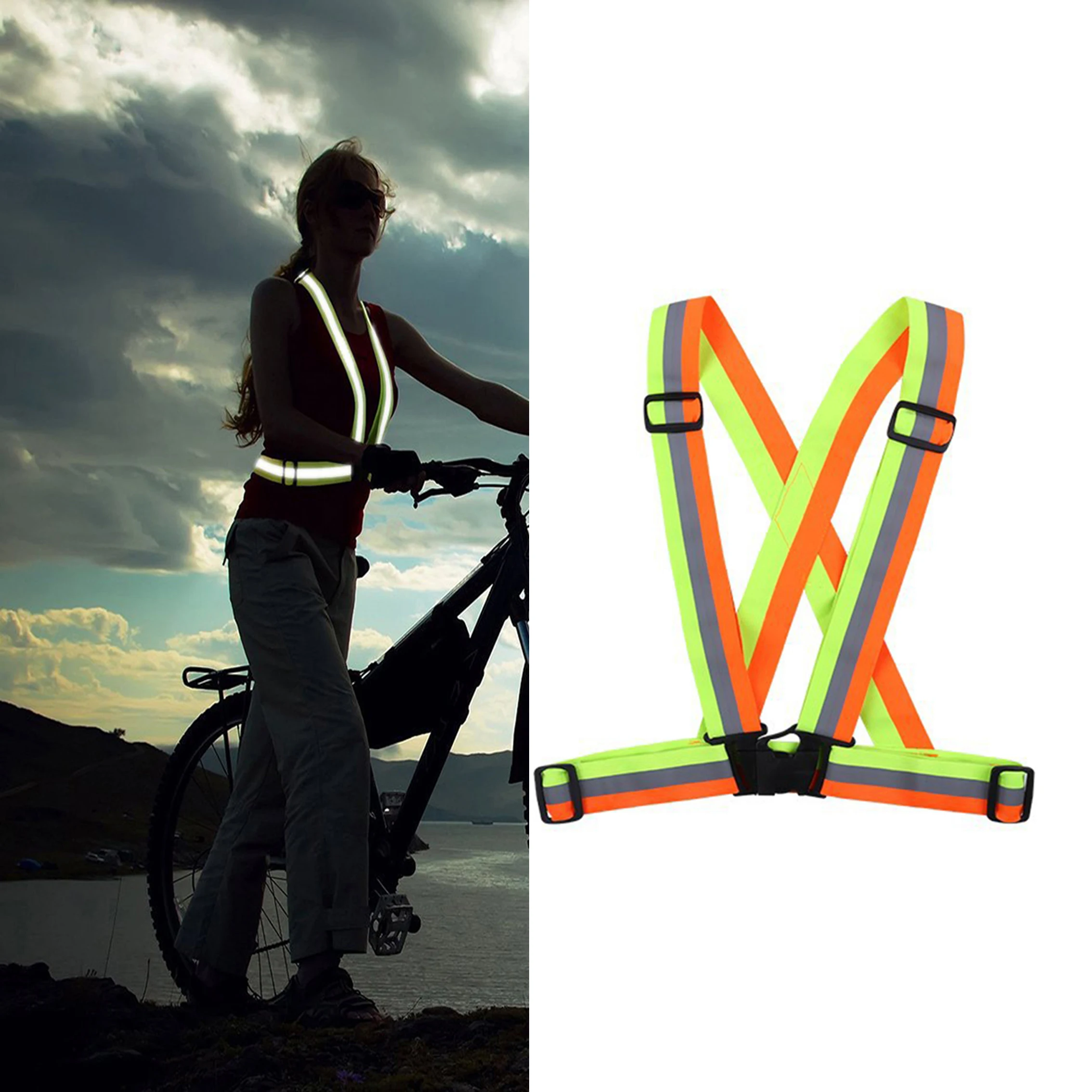 Reflective Vest Safety Belts for Night Traffic Safety Elastic bing
