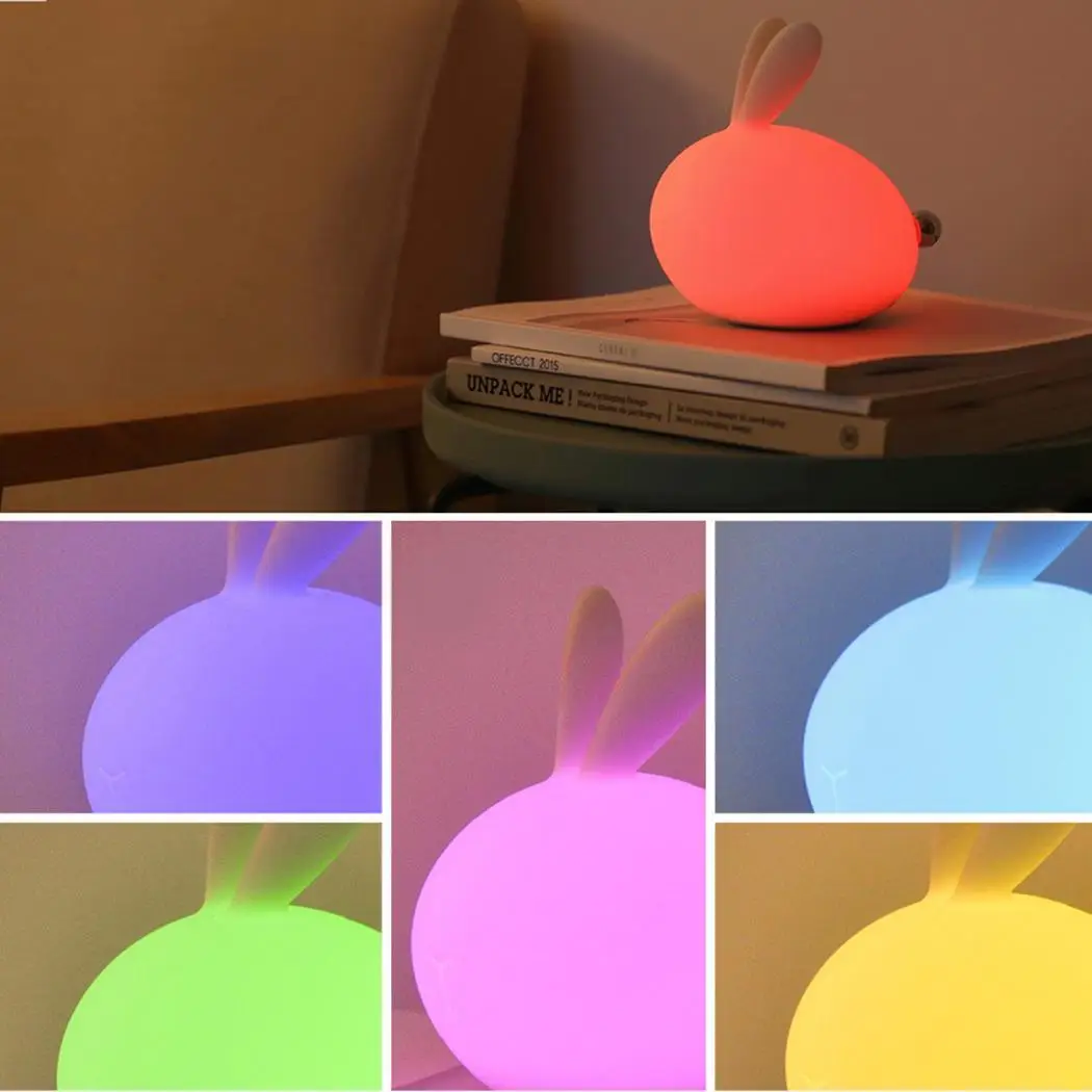 Cute Animal Shape USB Charging LED Night 4-6 Hours 500mAh Light 0.15W 5V/1A Children Bedside 1 Hour Lamp | Освещение