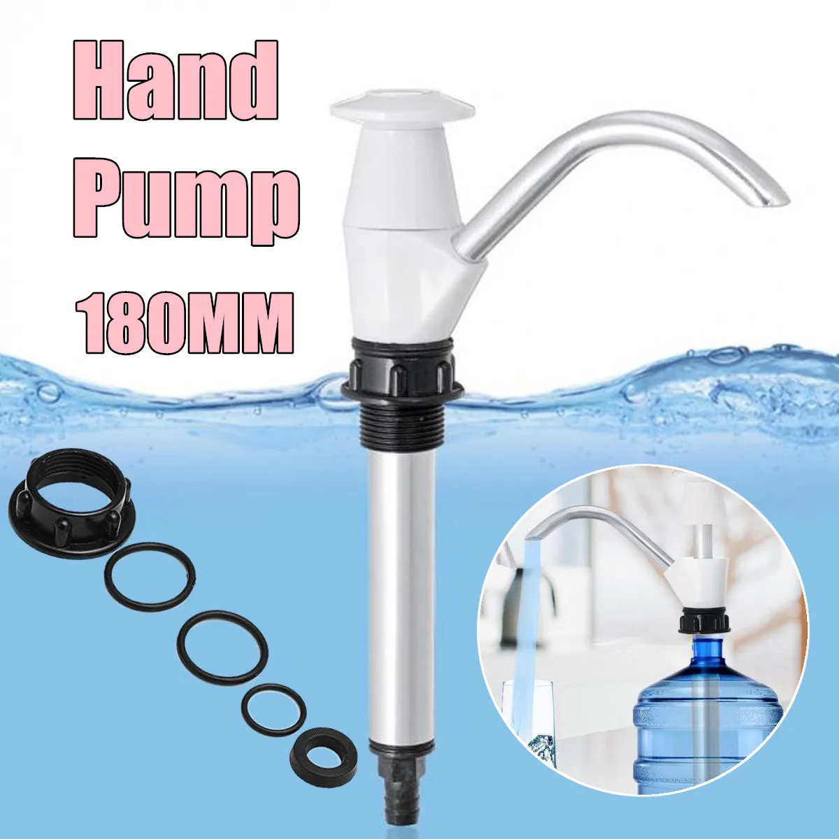 

180MM Caravan Sink Water Hand Pump Tap Camping Motorhome Trailer Rv Spare Parts