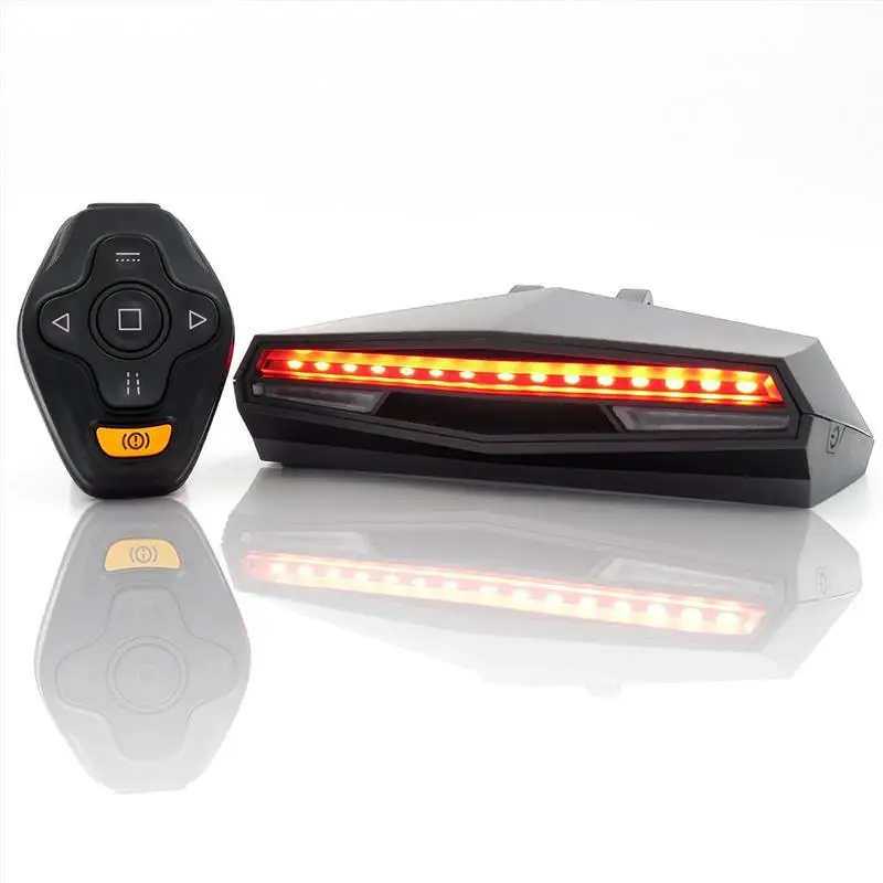 Perfect Wireless Bike Bicycle Rear Turn Signal Light Laser Tail Lamp Smart USB Rechargeable Cycling Accessories Remote Turn Led 0